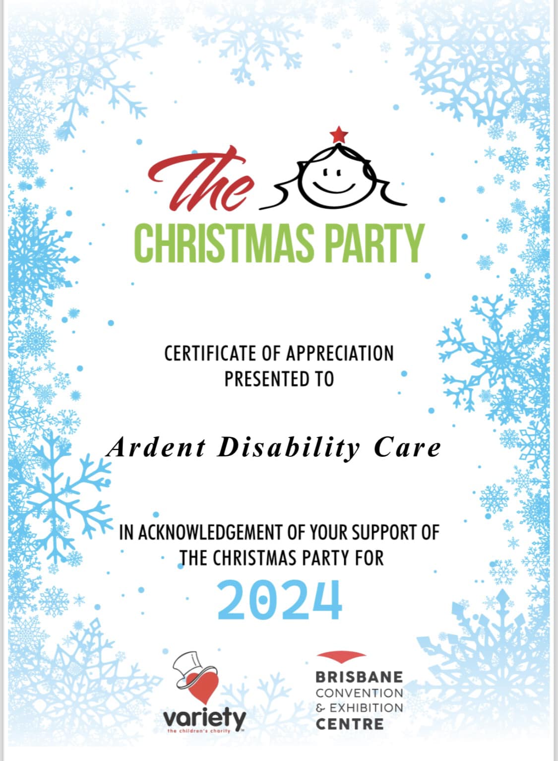 Sponsoring charity organisations reflects Ardent Disability Care's commitment to giving back, strengthening community ties, and supporting meaningful causes.
